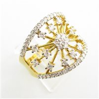 Ring Damiata Gioielli Woman in Yellow Gold Zircone 982/102/2-D199 - 982/102/2-D199
